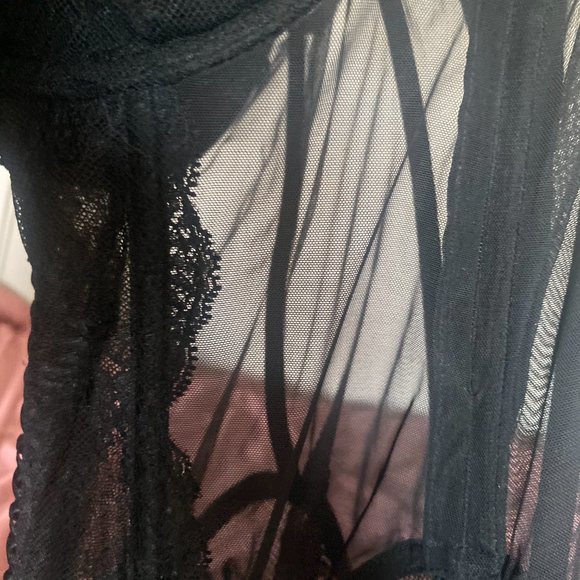 Black Lace Corset Top - Picture 3 of 7